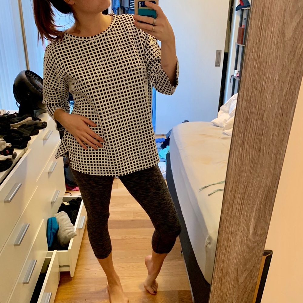 Lou & Grey - Black & White Mini Windowpane Top